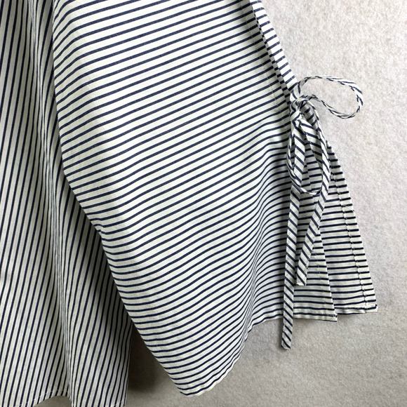 Van Huesen Womens Striped Top Sz XXL Bell Sleeve Tie New England Coastal Preppy - Picture 2 of 10